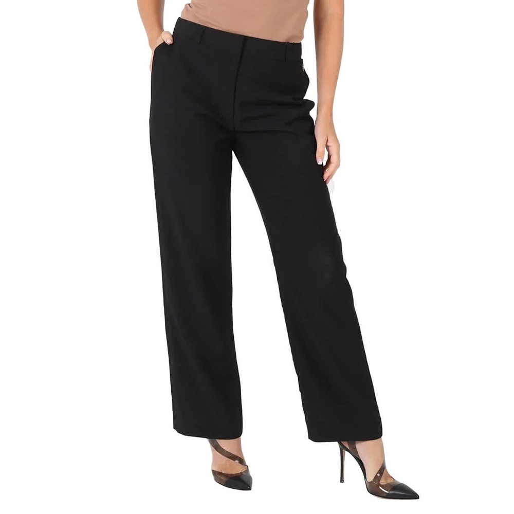 Burberry London Black Wide Leg Pants – Women’s Size 6 | Made in Italy